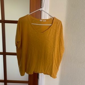 Yellow shirt. Comfy material